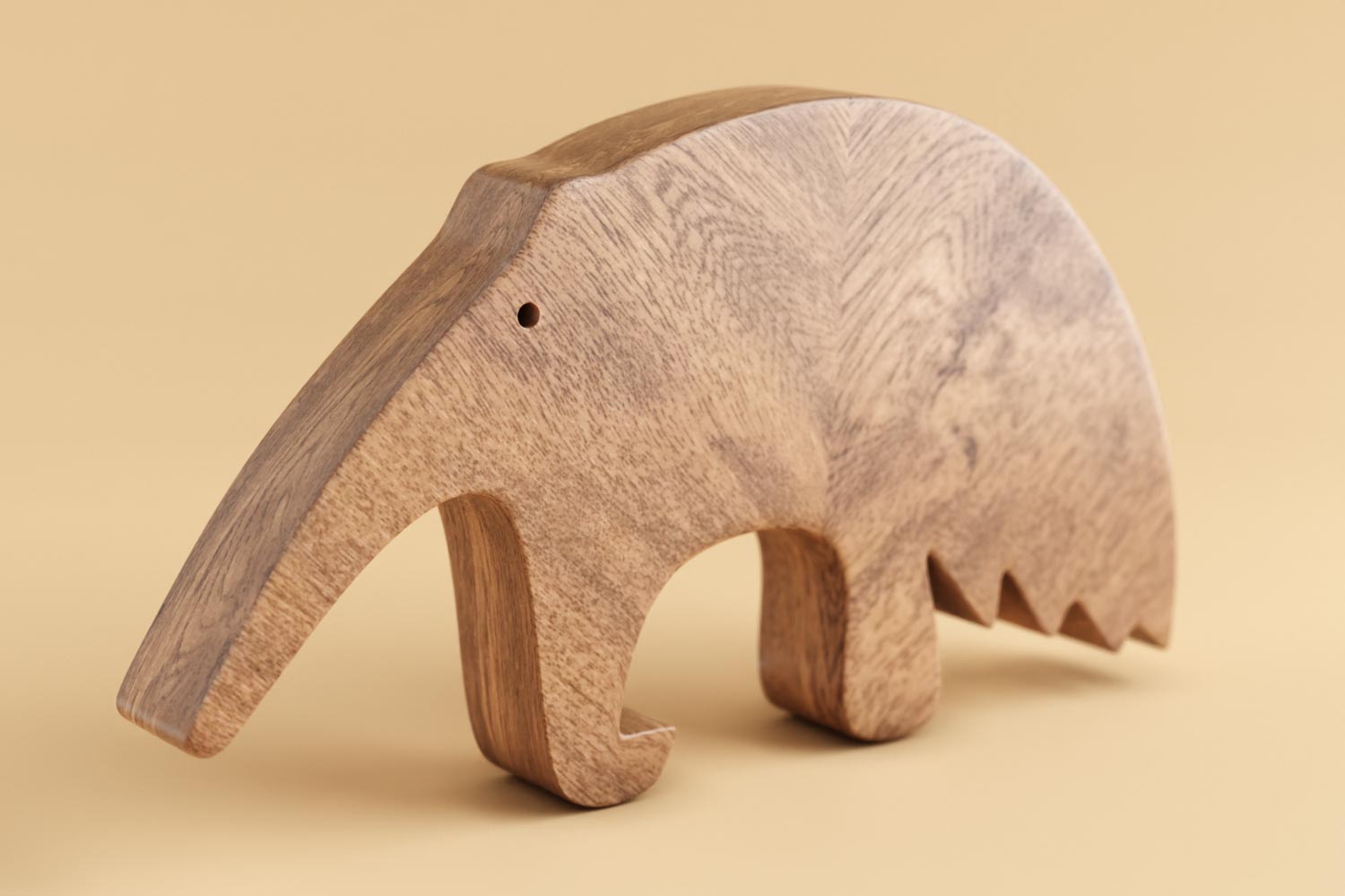 Finished wooden anteater