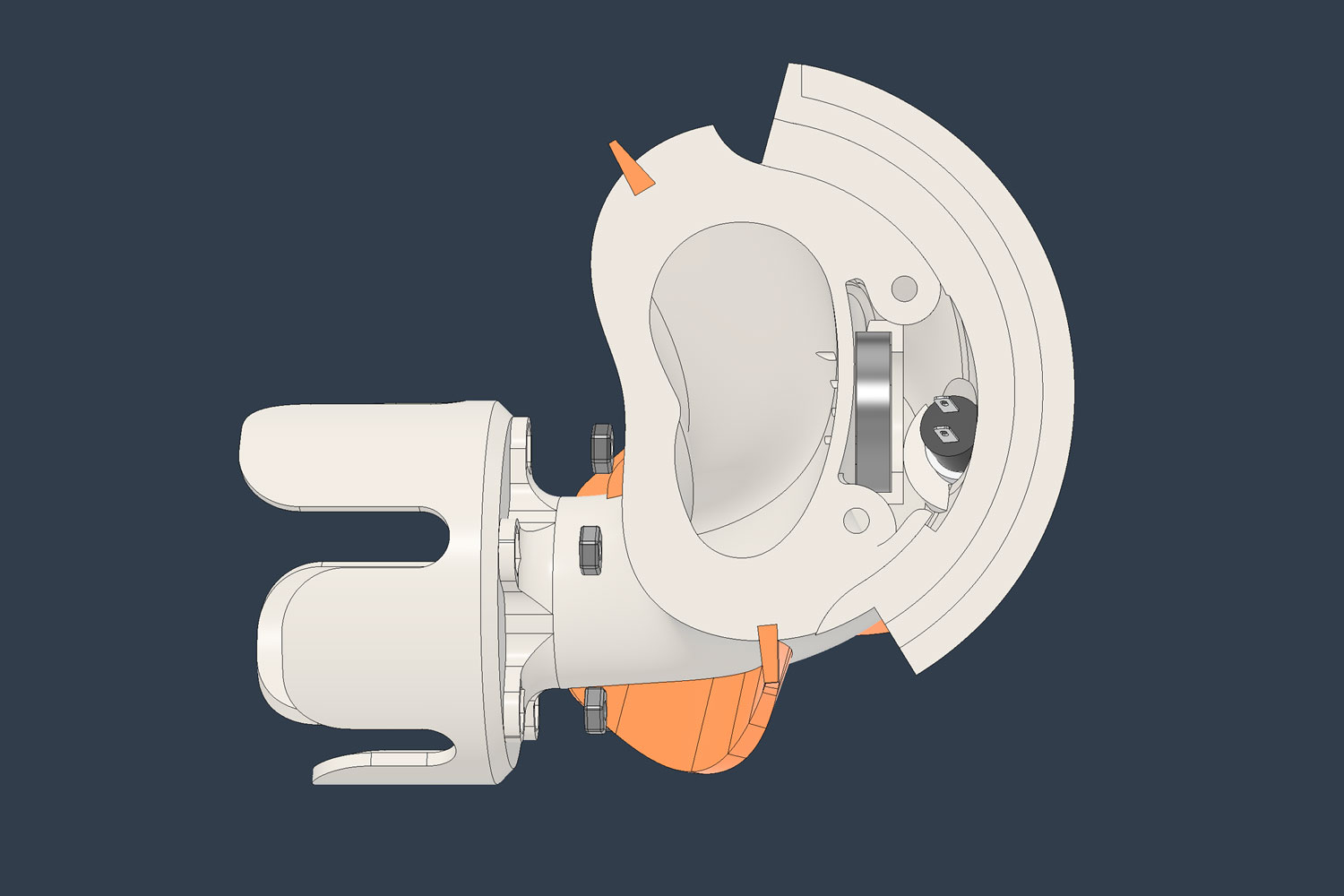 CAD Screenshot of a plastic component