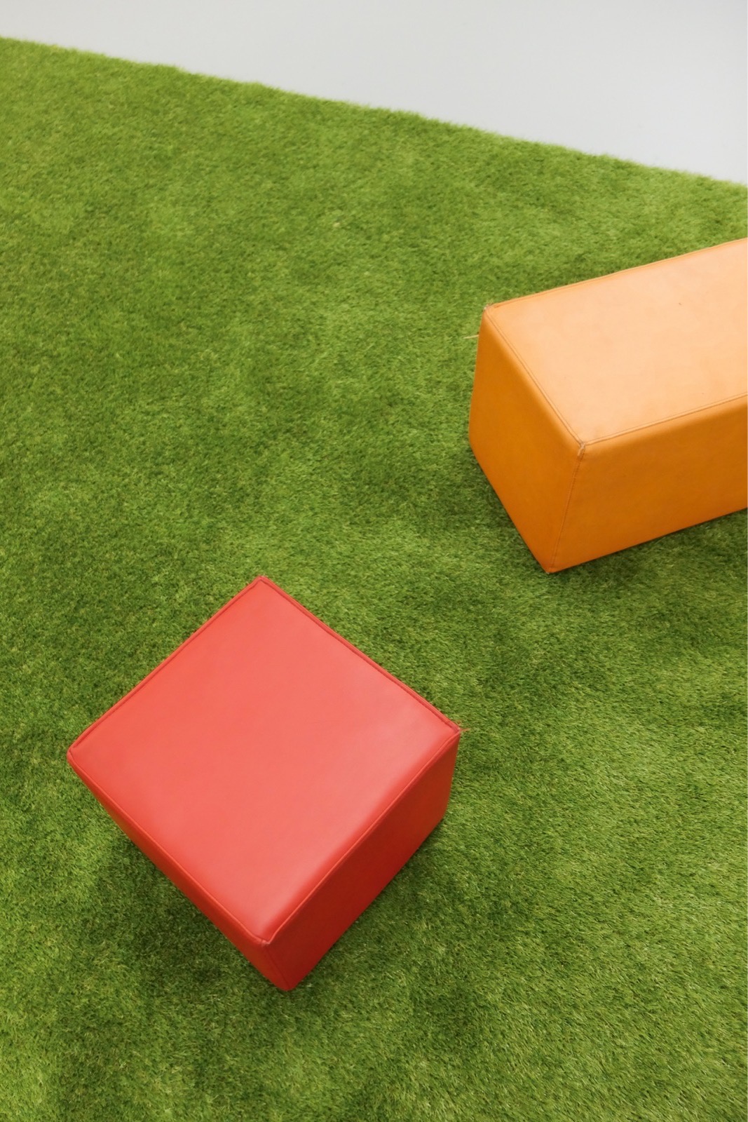 colorful cubes in grass