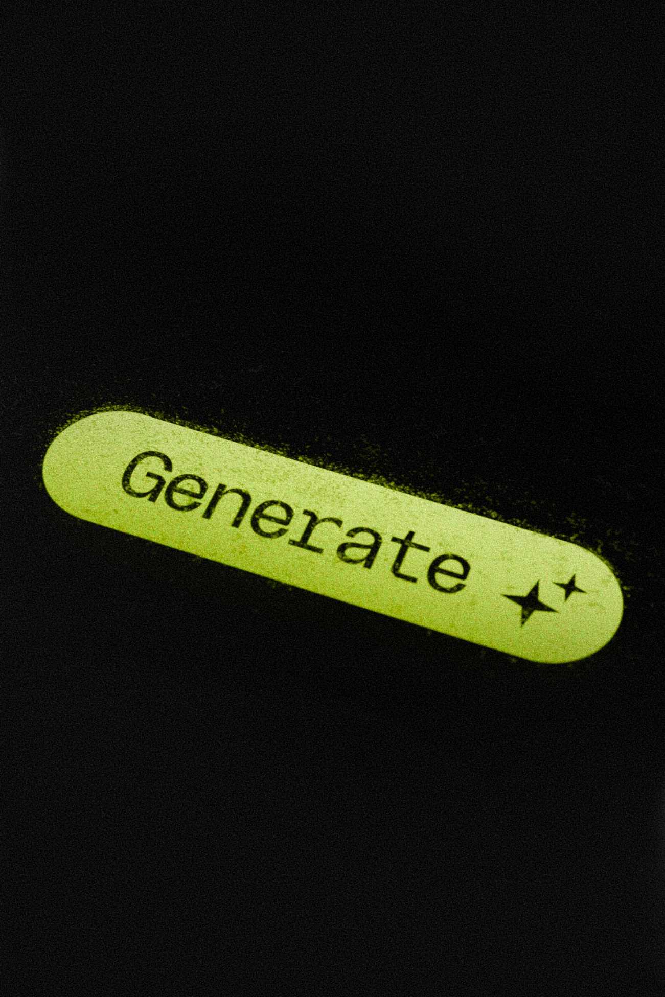 Close-up of generate button interface