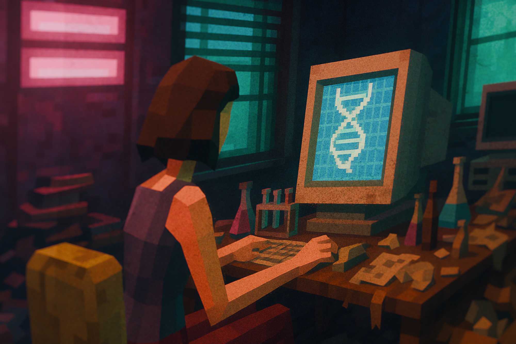 Interface showing biohacking chaos scenario