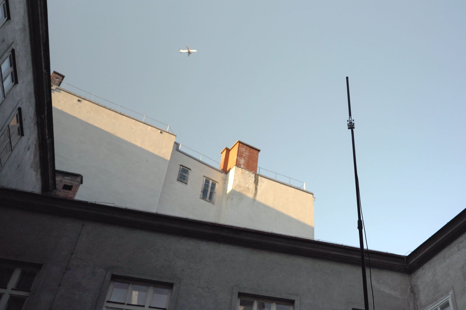 antenna and a plane