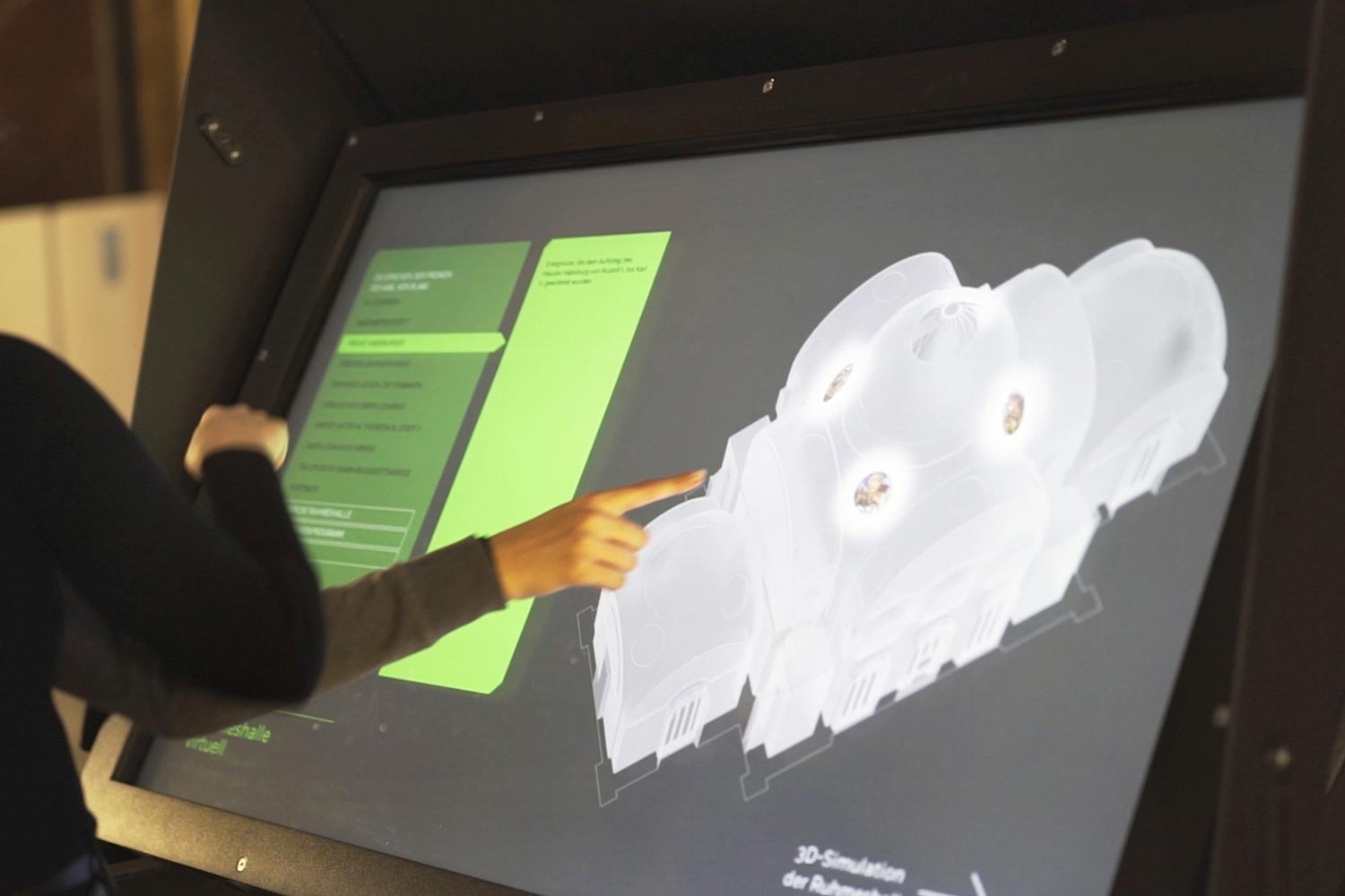 interface of the installation "ruhmeshalle-vr"