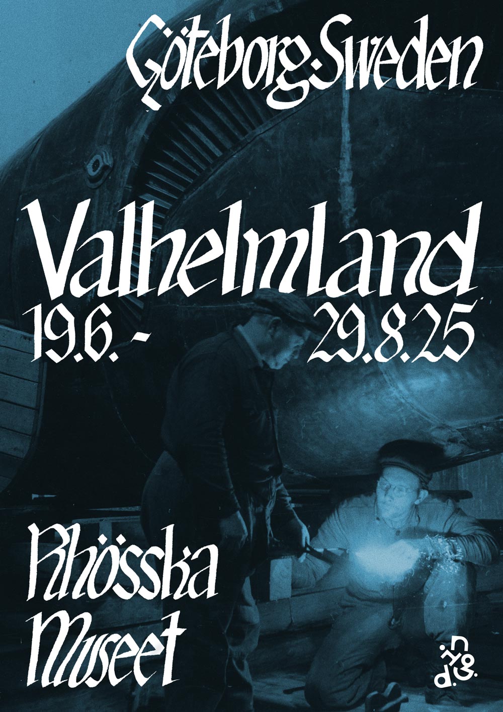 Poster draft featuring bold typography and historic footage