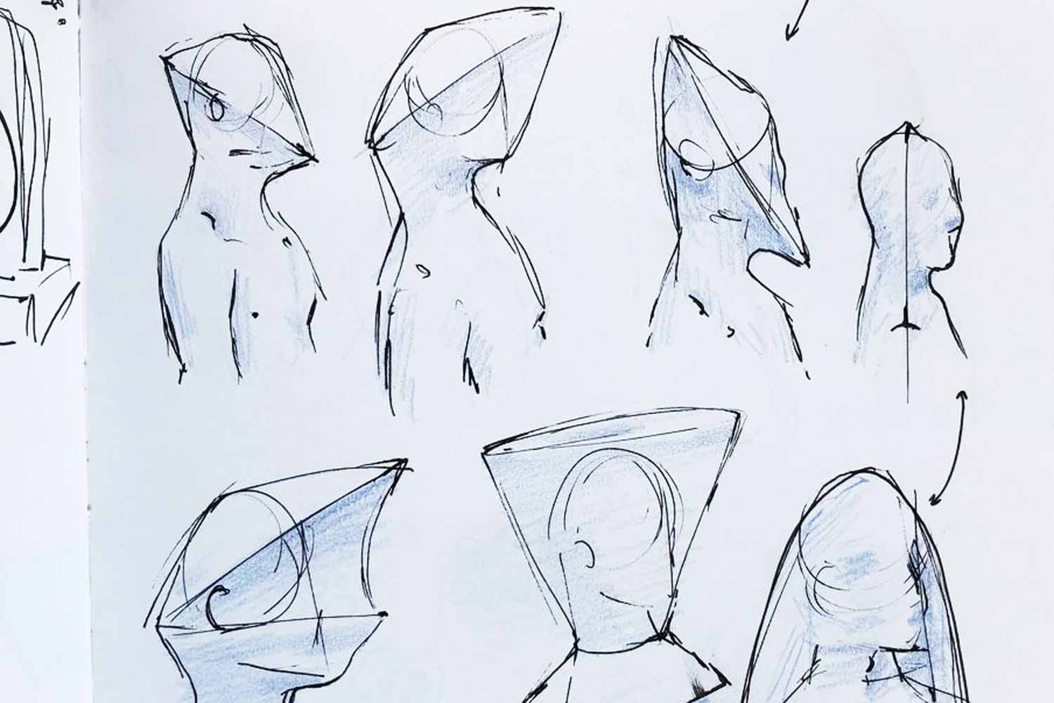 Design sketches of the headgear